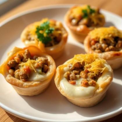 فطائر صغيرة مع لحم و بشاميل