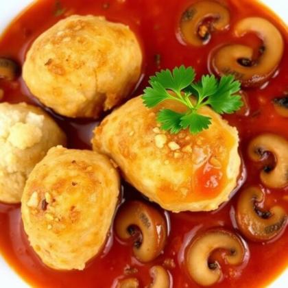 كرات السمك في صلصة الطماطم